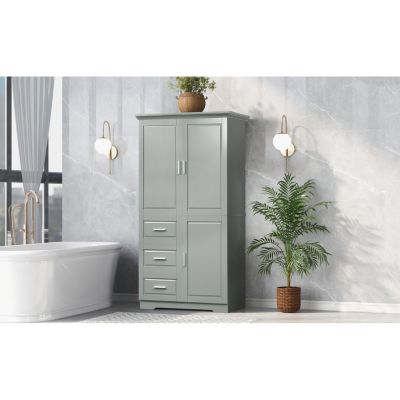 Tall Wide Storage Cabinet w/ Doors & Drawers