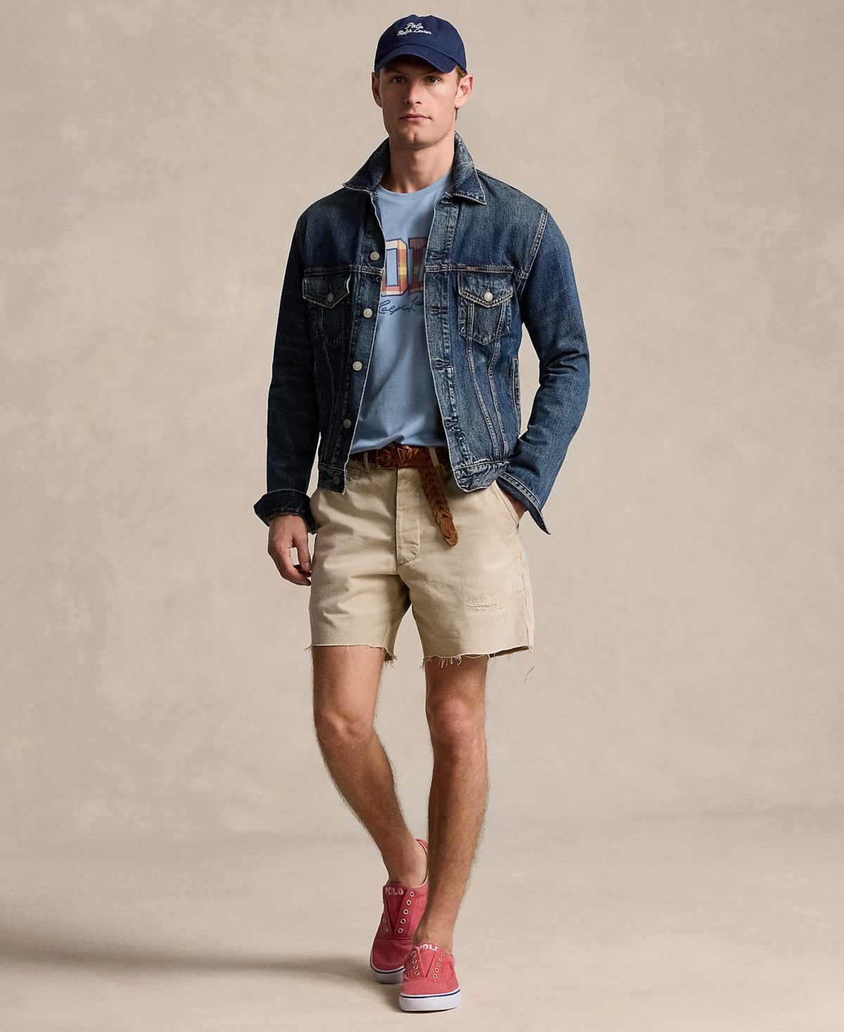 Polo Ralph Lauren Men's Classic-Fit Plaid-Logo Jersey T-Shirt
