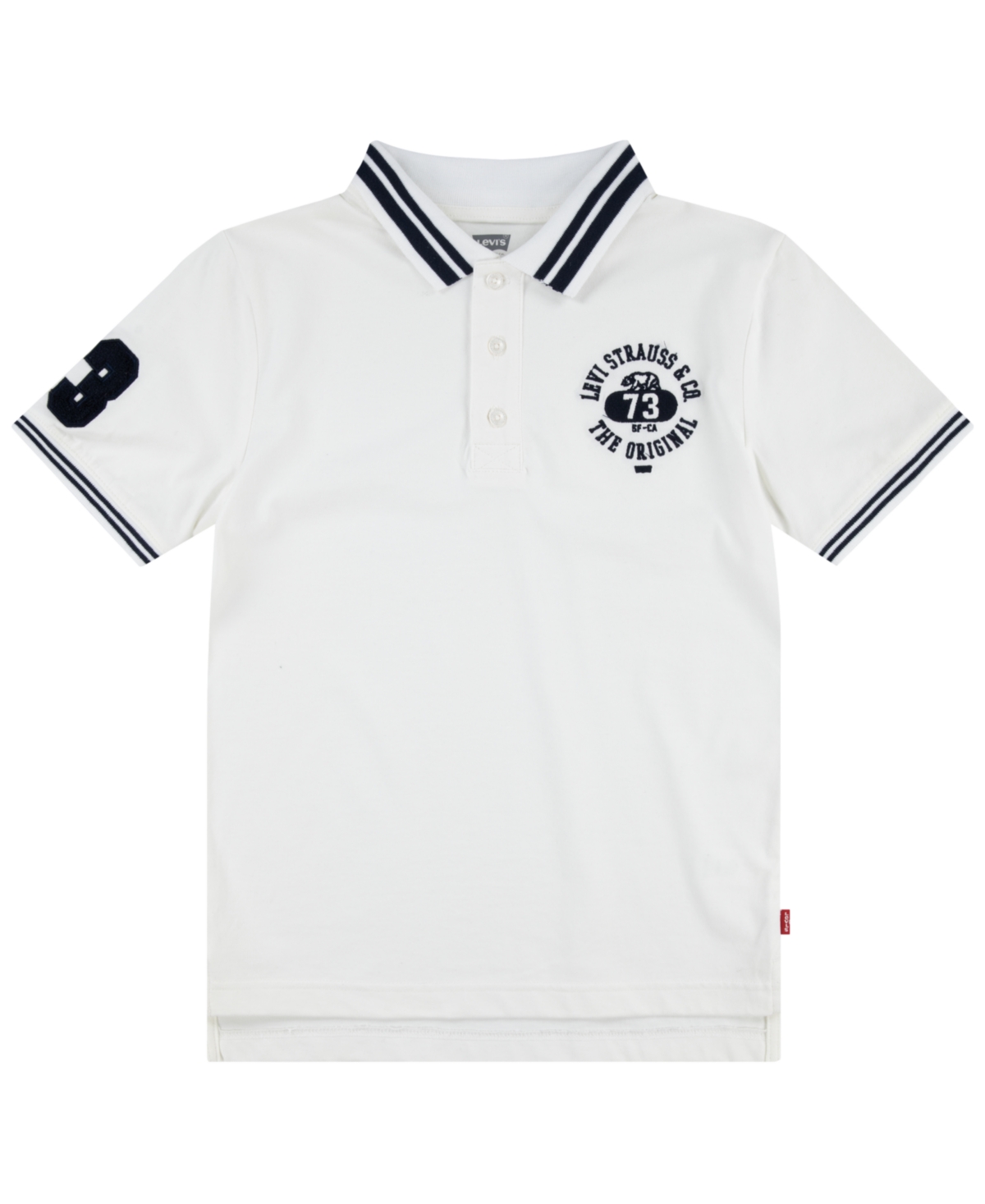Levi's Big Boys Tipped Polo Tee In Bright White