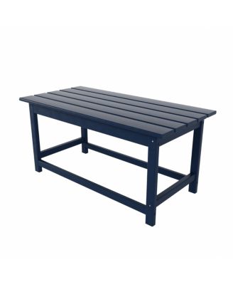 7 Piece Set Outdoor Folding Adirondack Chairs with Coffee Table Side Table