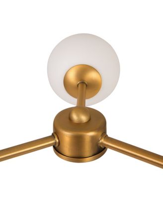 Sputnik Opal Glass Chandelier Brushed Gold