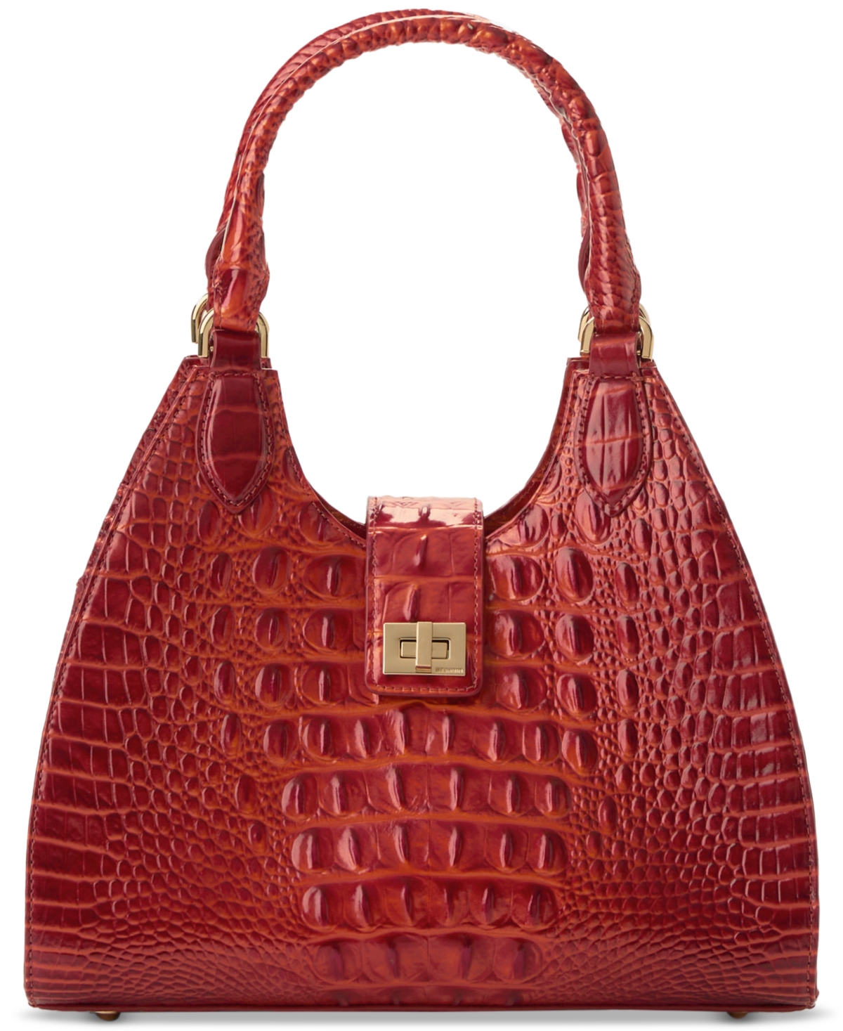 Brahmin Adrian Melbourne Small Leather Satchel In Radiant Re