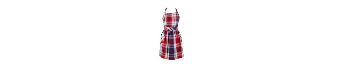 Patriotic Kitchen Apron for Bbq Grilling, Cooking or Baking, Americana Plaid - Americana Plaid
