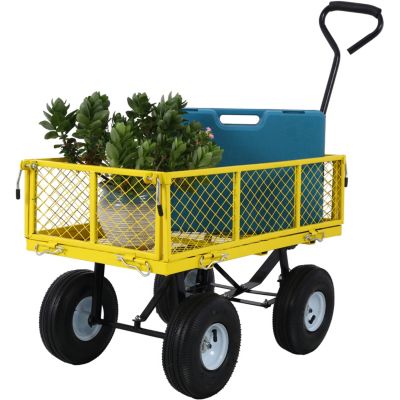 Streamdale Steel Garden Cart with Removable Sides, 3 Cu FT, 550 Lb