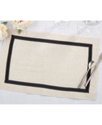 Saro Lifestyle Grosgrain Accent Collection In Black