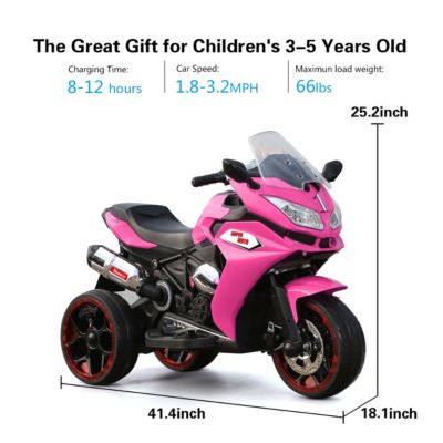 Kids Electric Motorcycle with Light Wheels