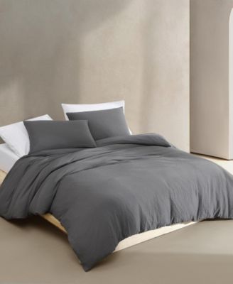 CLOSEOUT! Seersucker 3 Piece Duvet Cover Set, Queen