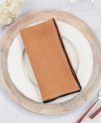 Stonewashed Stitch Border Table Napkins Set of 4,20"x20"