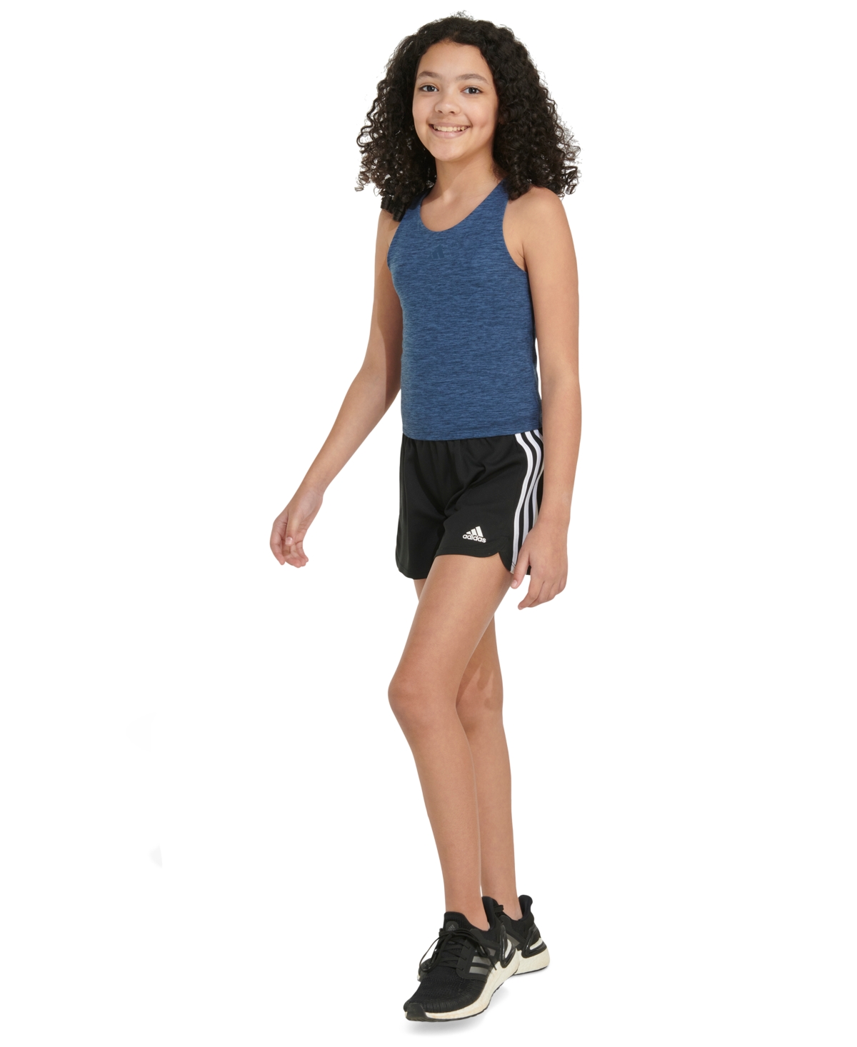 adidas Big Girls Sleeveless Melange Training Tank Top -melange