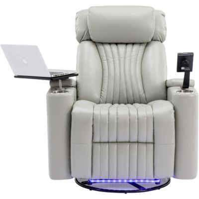  Power Swivel Recliner with Home Theater Features