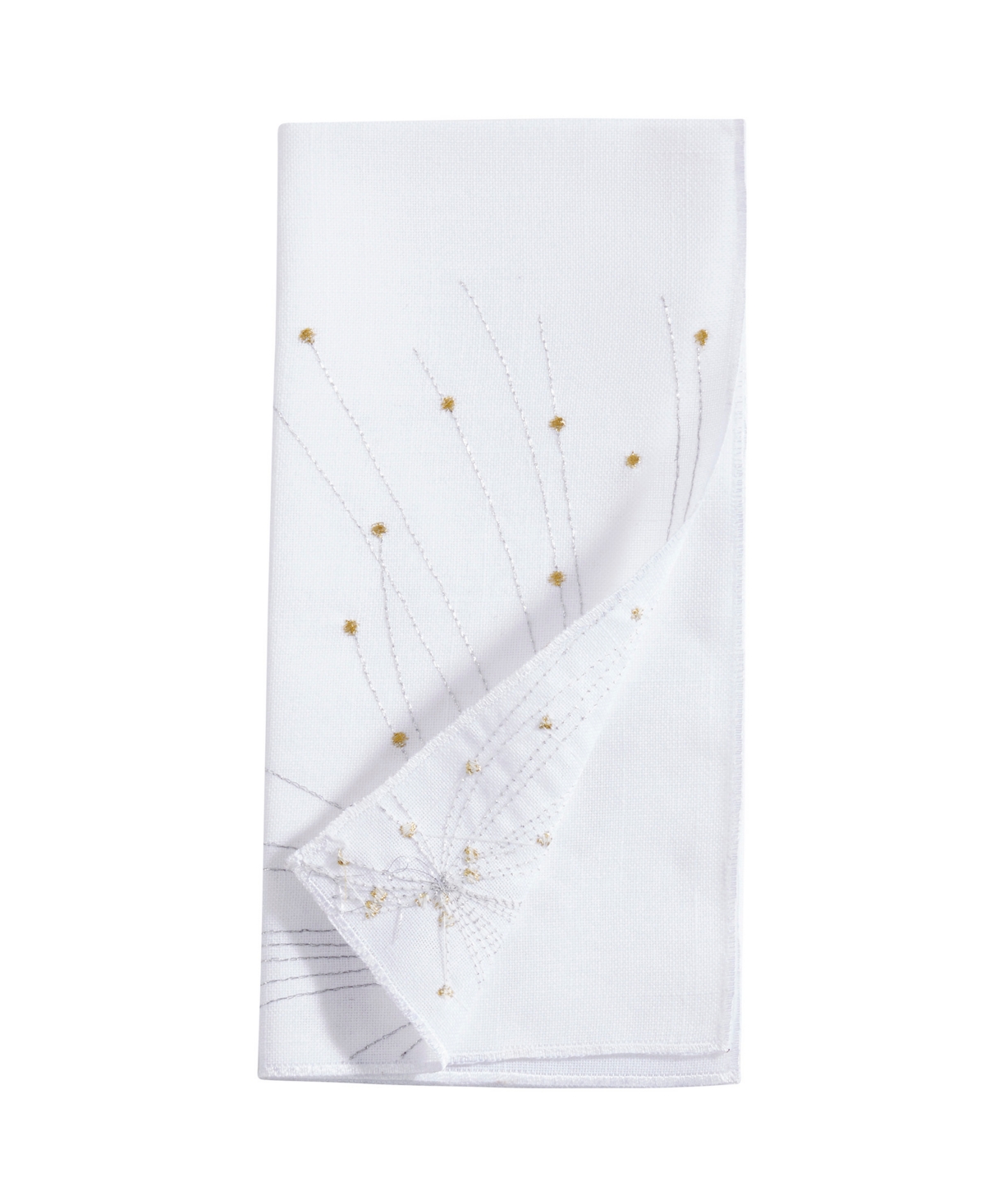 Saro Lifestyle Cascading Firework Design Napkin Set Of 4, 20"x20" In White