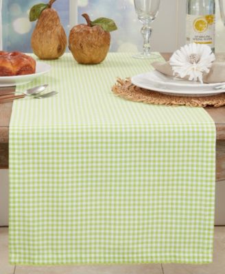 Traditional Gingham Table Runner, 16"x72"