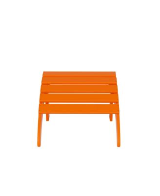 Classic Folding Adirondack Chair with Footrest Ottoman Set