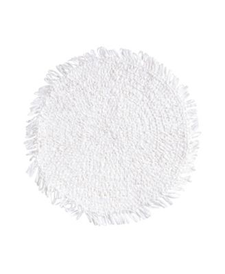 Rustic Raffia Fringe Placemat Set of 4, 14"x14"