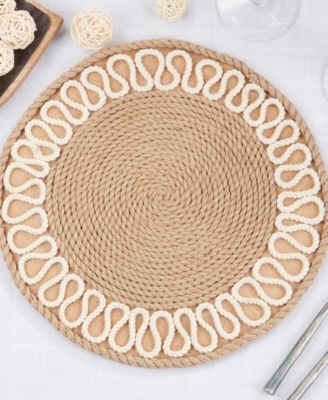 Rustic Rope Weave Placemat Set of 4,12"x12"