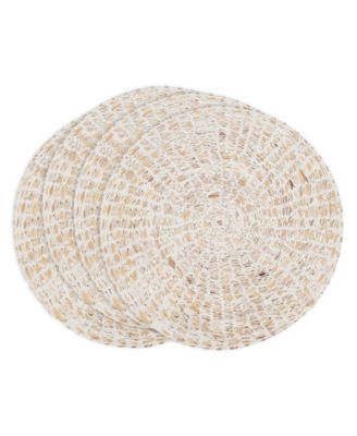 Foil Print Natural Fiber Placemat Set of 4,15"x15"