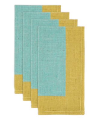 Multicolored Band Napkin Set of 4, 20"x20"