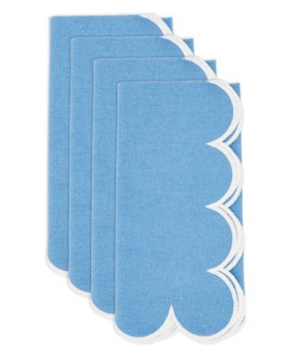Scalloped Hem Napkin Set of 4,20"x20"