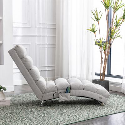 Streamdale Modern Indoor Linen Chaise Lounge