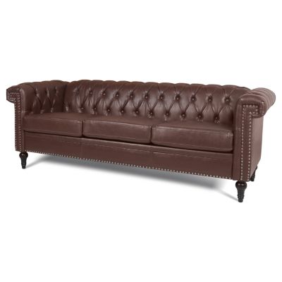  Traditional 83" Square Arm Sofa with Removable Cushions
