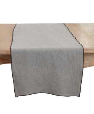 Stonewashed Stitched Edge Table Runner, 16"x72"