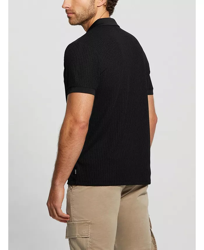 Men's Pointelle Short-Sleeve Knit Shirt - thumbnail 7