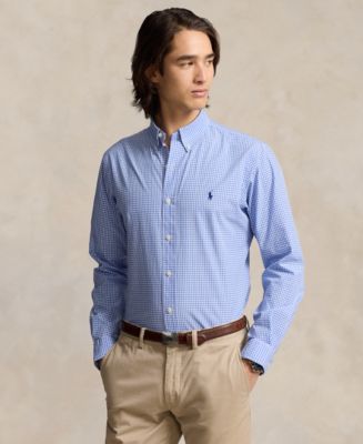 Polo Ralph Lauren Men's Slim-Fit Stretch Poplin Shirt - Macy's
