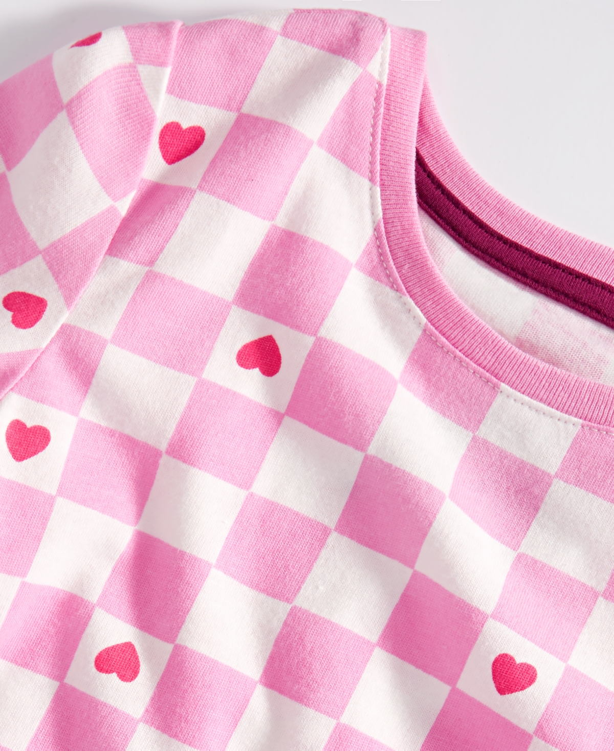 Epic Threads Toddler Girls Heart Checker Printed T-Shirt, Created for Macy's