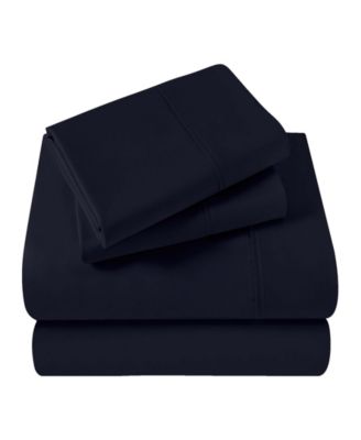 400-TC Egyptian Cotton Solid Deep Pocket Sheet Set, Queen