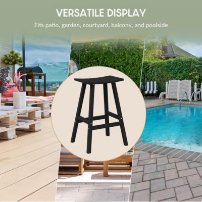Outdoor Patio Adirondack Bar Height Stool Saddle Seat Chair