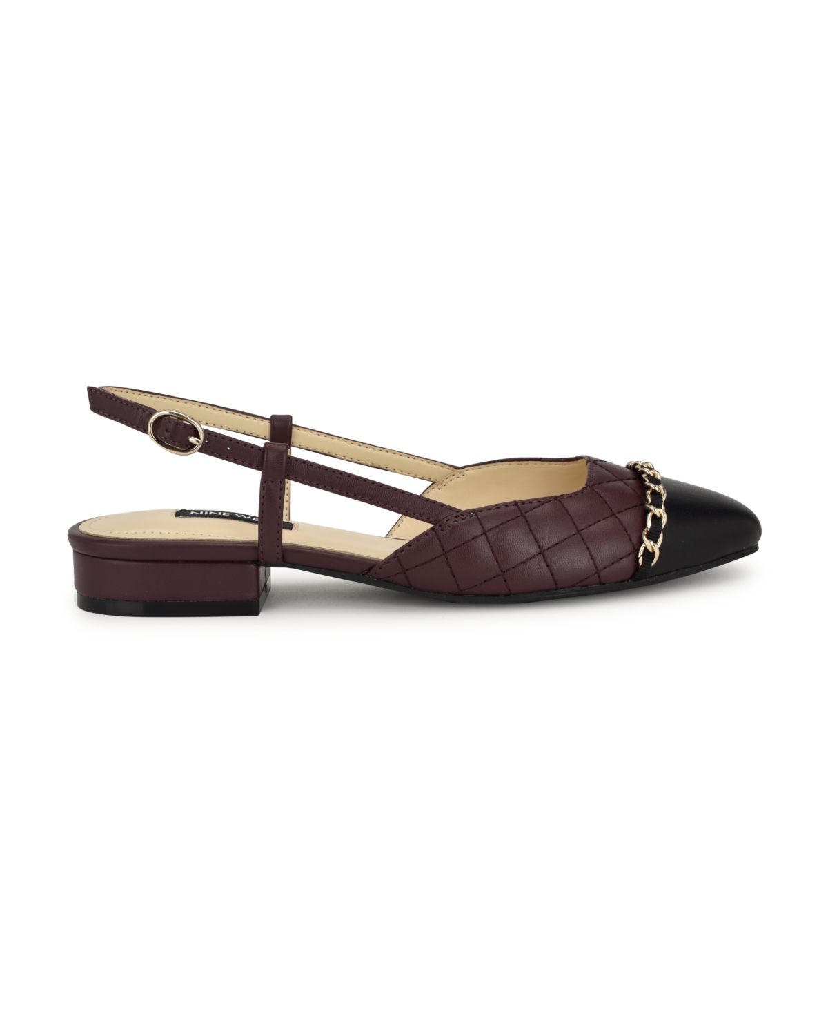 Nine West Women's Charme Slingback Almond Toe Dress Flats