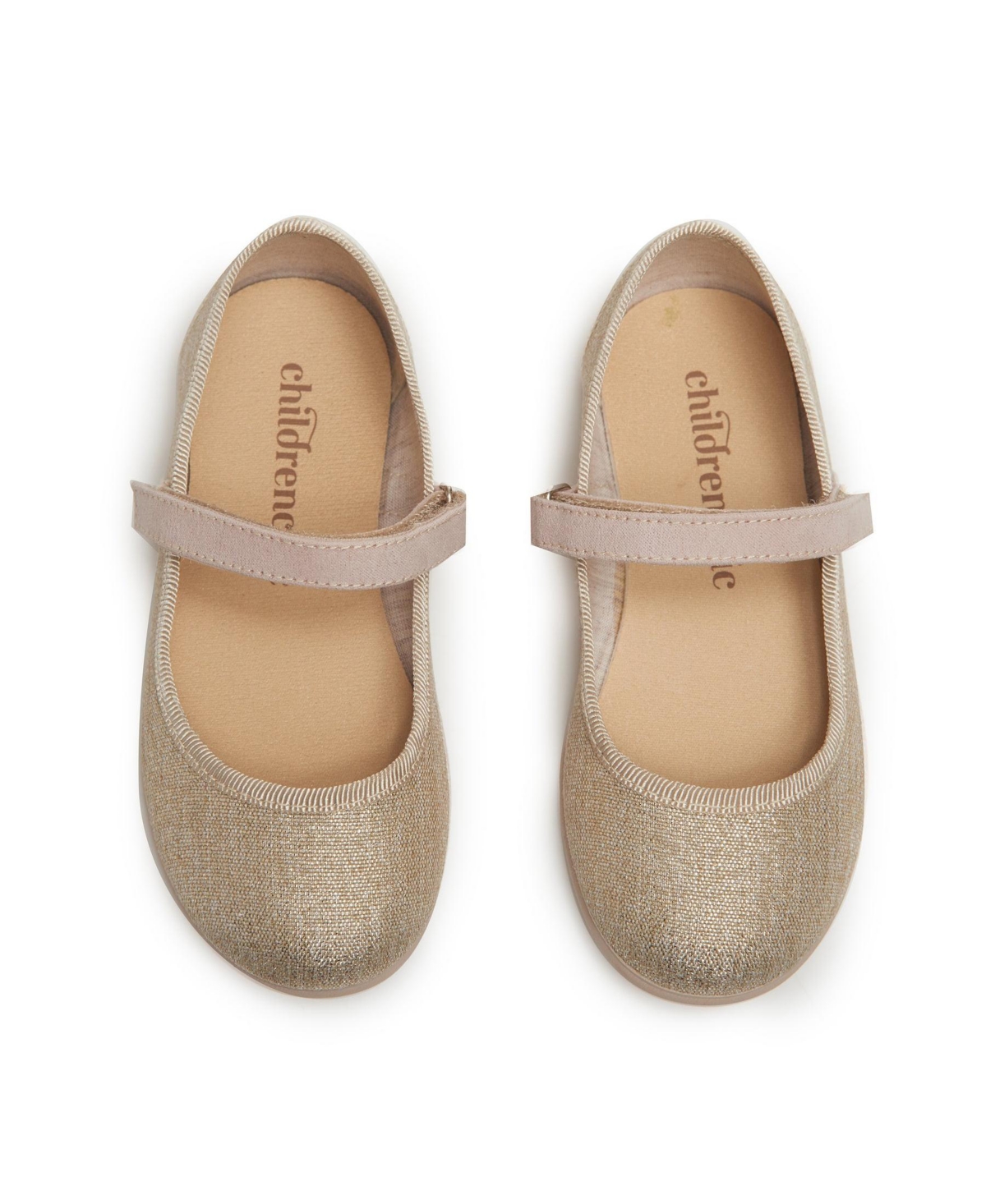 Childrenchic Girls Classic Canvas Mary Janes in Shimmer- Gold