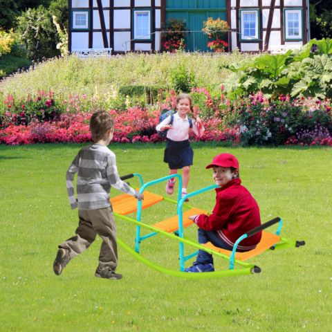 Детская игрушка Streamdale Furniture Rocker Seesaw Steel Pipe 3-Seat Playground Equipment, Ages 2+, цвет: Зелёный