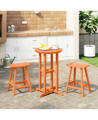 Outdoor Patio Counter Height Bar Stools Bistro Set