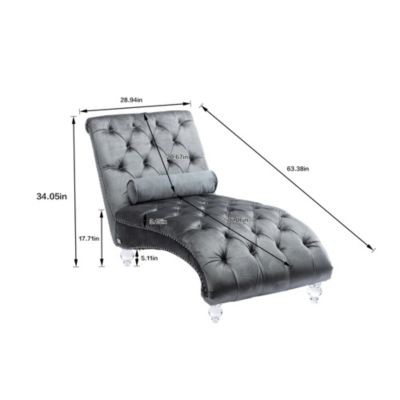 Streamdale Leisure Concubine Sofa With Acrylic Feet