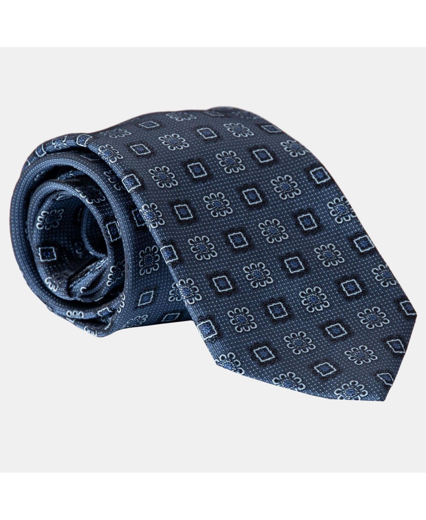 Мужские галстуки Elizabetta Trento - Silk Jacquard Tie for Men, цвет: Синий — фото 7