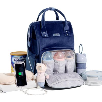 Corduroy Comfort Carryall Diaper Backpack