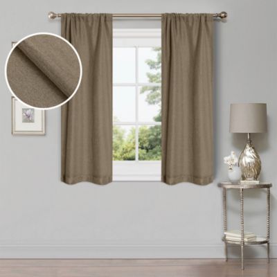 Linen Room Darkening Grommet 2-Panel Curtain Set