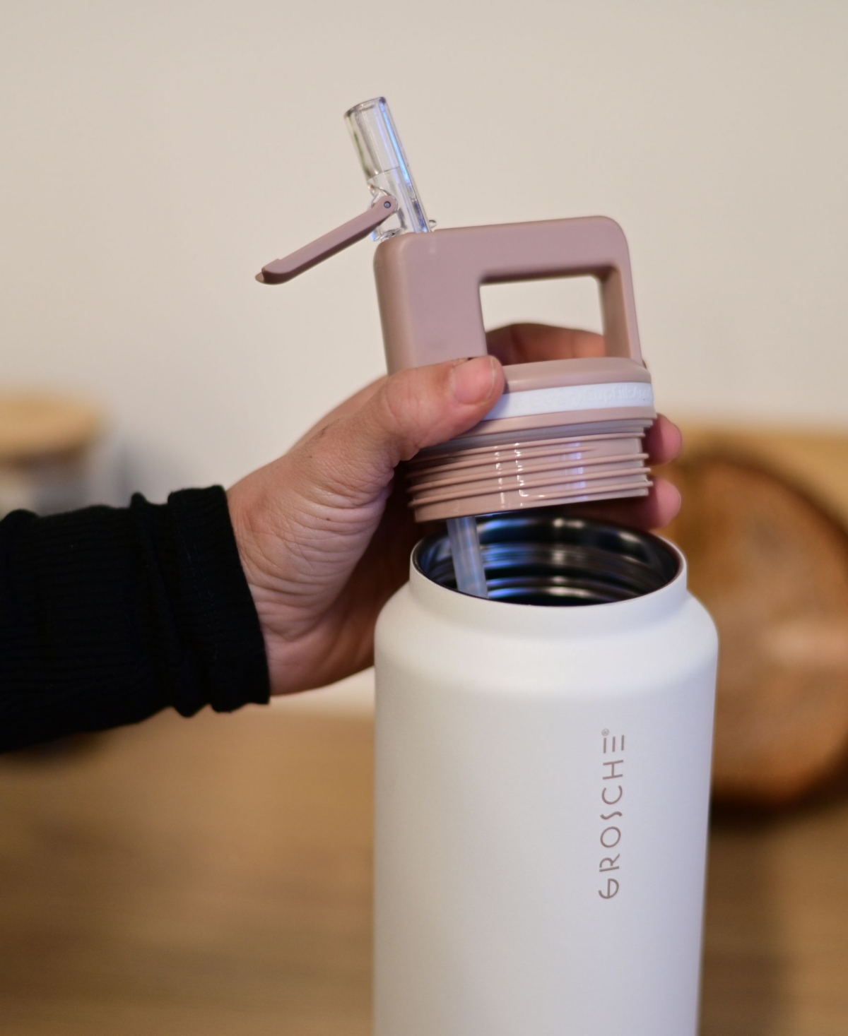 Grosche Alpine Flip 'n Sip Insulated, Leakproof Water Bottle With Straw, 40 Oz-2pk In Lavender