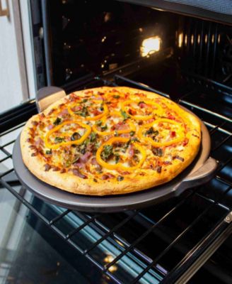 15 inch Glazed Round Pizza Stone With Handles Heat resistant up to 1,100&deg;F. Ideal for use in residential ovens, pizza ovens, and grills.