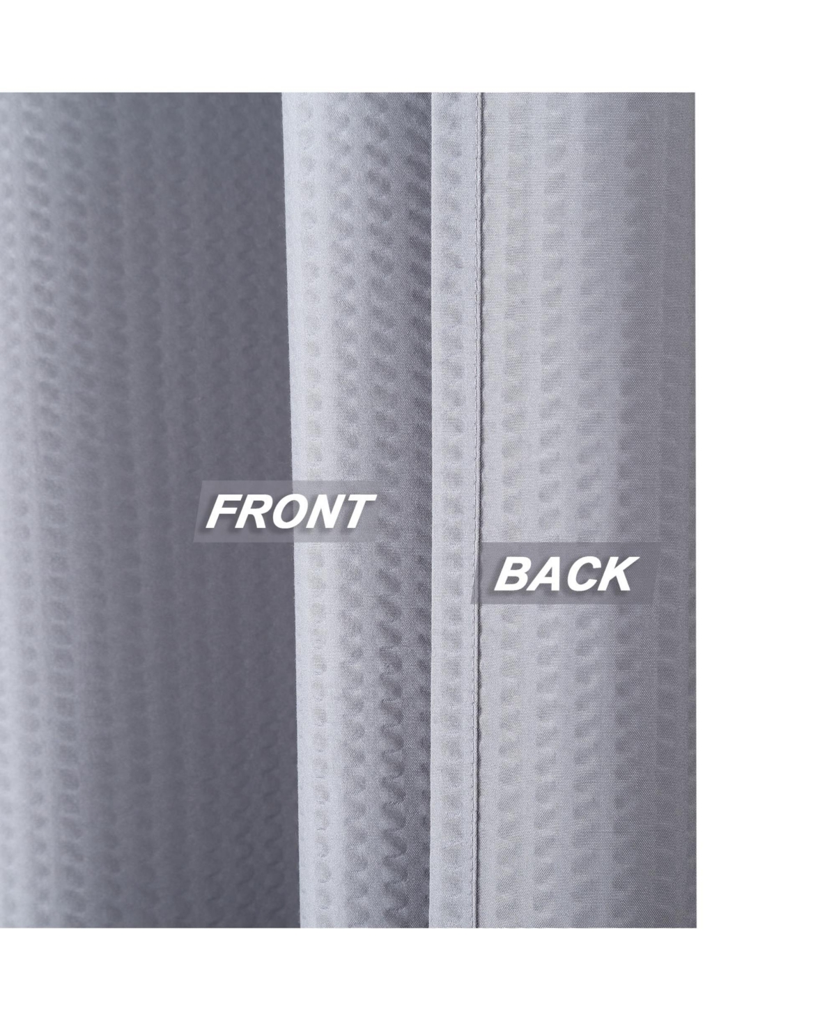 Caromio Soft Embossed Seersucker Microfiber Fabric Shower Curtain or Liner, 72