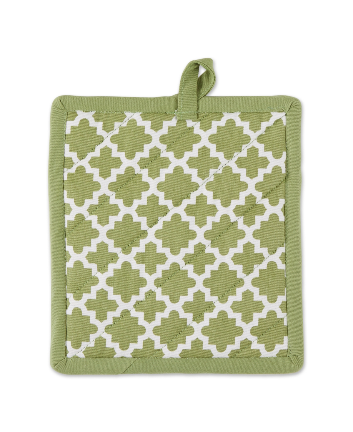 Design Imports Lattice Basics Collection Kitchen Essentials, Oven Mitt Potholder Set, Antique Green, 2, Piece In Antique Green