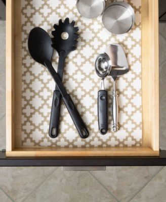 Fridge Shelf Liner Collection Non-Adhesive, Cut to fit, Machine Washable, 12x120", Cream Lattice, 2 Piece