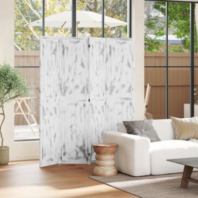5.5' 4 Panel Room Divider Folding Privacy Screen Panels,