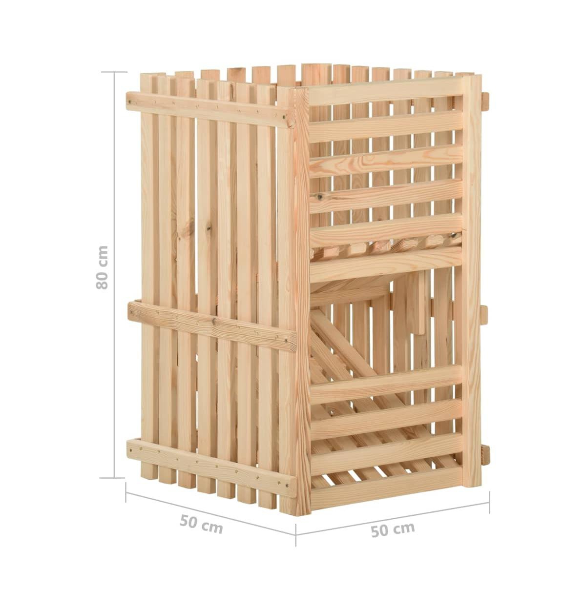 vidaXL Potato Box 19.7"x19.7"x31.5" Solid Wood Pine