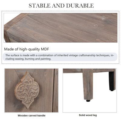 Carved Flower Door Handle for Cabinet, Living Room, Kitchen