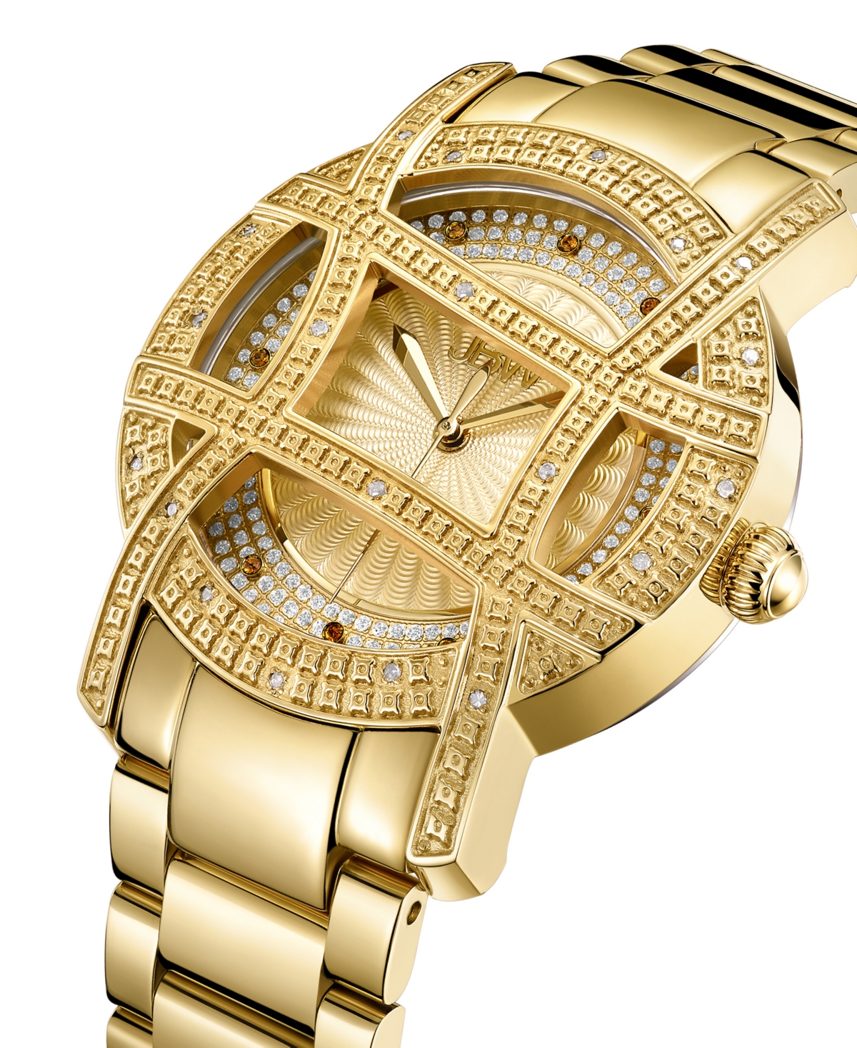 Jbw 10 Yr Anniversary Women's Olympia Diamond (1/5 ct.t.w.) 18K Gold Plated Watch