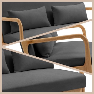 Streamdale Mid-Century Modern Leisure Sofa with Armrests