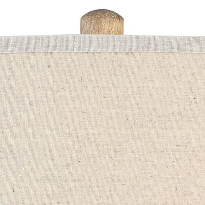 Baluster Traditional Country Cottage Natural Standing Floor Lamp 63.5" Tall Rustic Whitewashed Pickled Wood Oatmeal Linen Fabric Drum Shade Decor for Living Room Reading House - Barnes and Ivy