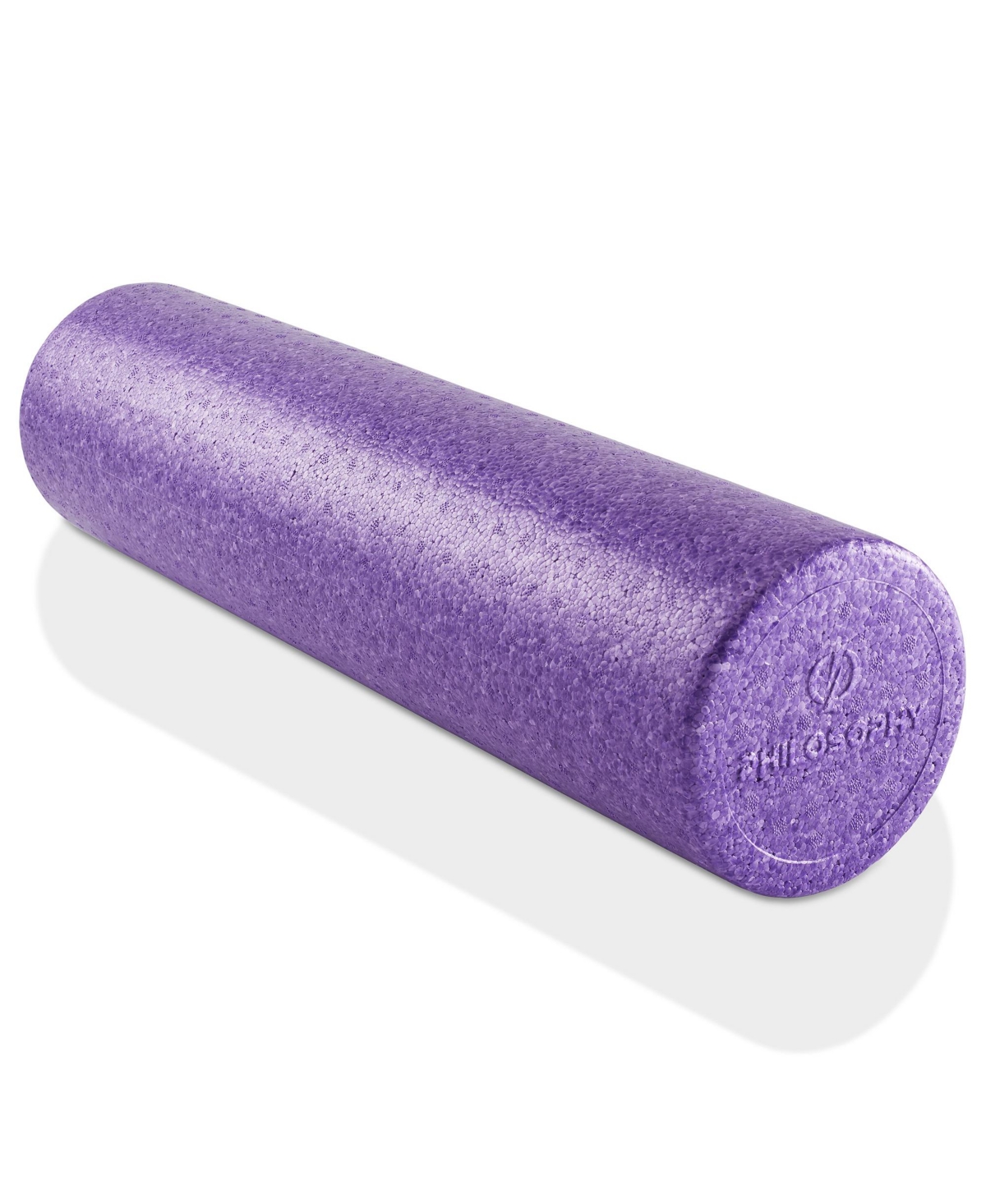 24" High-Density Foam Roller for Exercise, Massage, Muscle Recovery - Round Purple - Purple